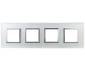 DANTE Ramka poczwórna szkło PERL GLASS 4504184