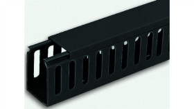 Koryto Z Rowkami Do Kabla Otwartego Czarny Pvc Zamknięty Koryto Panelowe Z...