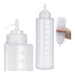 Butelka PE/PP 1000ml - z kapturkiem - do dozowania płynów