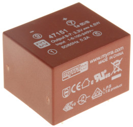 Transformator SMPS, 5W, 85 → 265 V ac, 85 → 370 V dc, Przewlekany