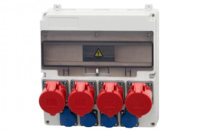 Rozdzielnica LAGO 17M - gniazda proste 3x16A 5p, 32A 5p, 4x230V /17 modułów/