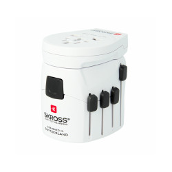 ADAPTER PODRÓŻNY SKROSS PRO WORLD, USB 7A CHINY AUSTRALIA BRAZYLIA SZWAJCARIA USA