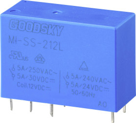 GoodSky MI-SS-212L Przekaźnik SMT MI-SS-212L, monostabilny, 1 cewka, 110 V/DC, 5 A, 1 szt.