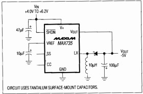 5V/Adjustable, Negative-Output, Inverting, Current-Mode PWAf Regulators