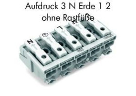 Złączka zasilająca 5-biegunowa bez stopek bez styku PE 294-4055 /250szt./