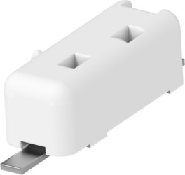 Poke-in connector, 1 pole, straight, white, 2008563-1