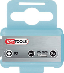Bit krzyżakowy PZ 1 KS Tools 910.2219 9102219 stal nierdzewna V2A odporny na rdzę C 6.3 5 szt.
