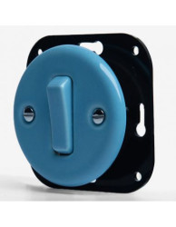 CERAMICZNY WŁĄCZNIK PODTYNKOWY POJEDYNCZY SCHODOWY KLAWISZOWY PASTELOWY LAZUROWY BEZ...