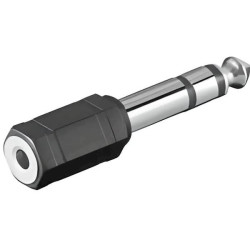 Adapter Jack6,3 wt/gn Jack3,5 stereo