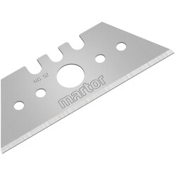 Trapezoid blade, for safety cutter, BW 19 mm, L 53 mm, 52.70, package with 10 pieces