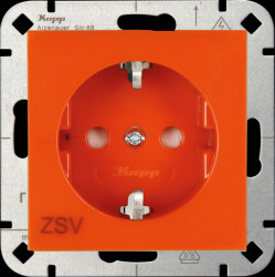 940022002 Flush-mounted socket outlet "ZSV" with touch protection, HK07, o