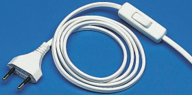 Przewód zasilania, złącze A: Bez zakończenia złącze B: EuroPlug typu C 2m 2.5 A 250 V Biały