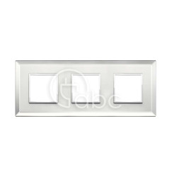 Ramka ozdobna Eikon Evo, 2+2+2M, Silver Ice, 21644.72