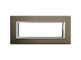 AXOLUTE Ramka 1 pojedyncza prostokątna 6 modułowa szczotkowany brąz HA4806BR LEGRAND