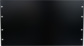 Blind plate, aluminum, 18 U, black, PBPA19031BK2