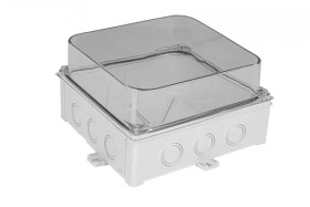 Obudowa hermetyczna 188x108x188 mm, bezhalogenowa, samogasnąca, UV, IP67, UL94 V2, SOH 180x180, szara 36434202