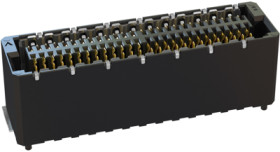 Socket header, 52 pole, pitch 0.8 mm, straight, black, 406-53152-51