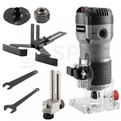 Frezarka górnowrzecionowa sieciowa 230V 510W, trymer do krawędzi z uchwytem 6-8mm + akcesoria GRAPHITE 59G718