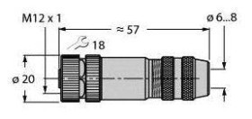 Turck 6930145 Złącze niekonfekcjonowane czujnika/aktuatora CMB8151-0, 1 szt.