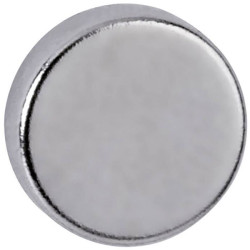 Maul 6166396 Neodym magnet Disc Silver Ø10mm x H3mm 10 pcs