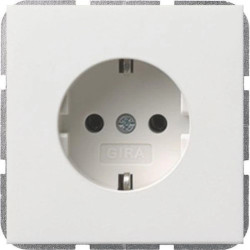 GIRA F100 Gniazdo SCHUKO biały połysk