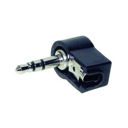 TruComponents 202662 3.5 mm audio jack Plug, right angle,Pins:3 Stereo Black