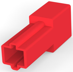 Insulating housing for 6.35 mm, 1 pole, PA, UL 94V-2, red, 480053-5