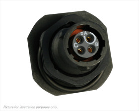 Złącze wielostykowe przemysłowe 4-pinowe, panelowe Wtyczka Souriau Sunbank by Eaton