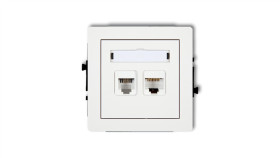 Deco Mechanizm Gniazda Telefonicznego Pojedynczego 1Xrj11 + Komputerowego...