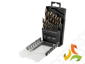 Wiertła do metalu HSS-CNC 124st. "Pro-Tec" 1.0-10.0 mm zestaw 19 szt. 55H089 GRAPHITE