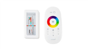 Sterownik Led Rgb Rf 6A 72W Z Białym Pilotem Dotykowym