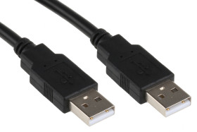 Kabel USB Złącze A USB A Złącze B USB A dł. 800mm Przewód USB USB 2.0 kolor: Czarny