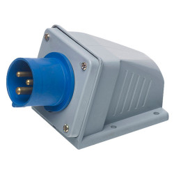 Europa IAP163P 230V 2P&#x2B;E 16A Blue IP44 Appliance Inlet 1 - 2.5mm Cross Section