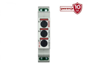 Lampka modułowa 3-fazowa czerwona z bezpicznikiem 5x20mm 100mA 10-250V AC WN-3B