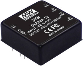 MEAN WELL DKA30B-05 Przetwornica DC/DC 25 W Ilość wyjść: 2 x Content 1 szt.