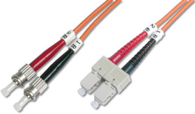 FO duplex patch cable, ST to SC, 5 m, OM2, multimode 50/125 µm, DK-2512-05