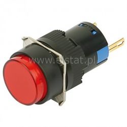 Przycisk stabilny LAS1-AY-11ZR 12V czerw 1NO/ 1NC