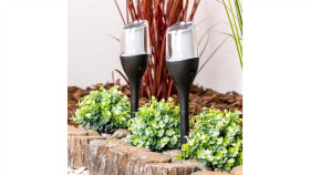 Lampa Solarna Ogrodowa Led Ogrodowa Zewnętrzna Efekt Płomienia Ignis 64 Cm...