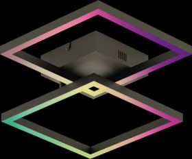 404122 Smart light, tint, Cano ceiling light, black, RGBW