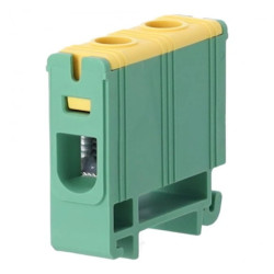 Blok rozdzielczy ‑ odgałęźny 1 ‑ polowy 1,5-16mm2 żółto-zielony montaż płaski FJ-E16/D 85815