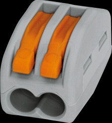 222-412 Connecting socket terminal, 2-way, 0.08 - 4.0 mm²