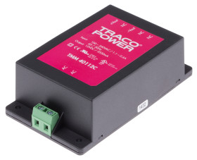 Wbudowany zasilacz impulsowy SMPS nap. wyjściowe: 12V dc 40W 3.33A 1 wyjście nap. wejściowe: 85 → 264V ac Montaż