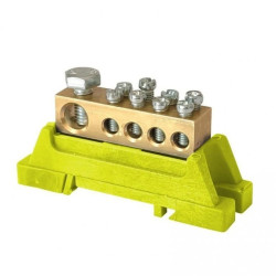 Zacisk ochronny 1x(25/4x6) - Żółto-zielony