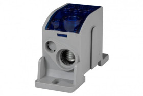 Blok rozdzielczy LKN 160A (1x70/1x16 - 6x16) Al/Cu- niebieski