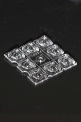 Soczewka LED 8-LEDowa 49.5 x 49.5 x 5.8mm, do użytku z Oświetlenie obszaru postojowego Metakrylan polimetylu (PMMA),