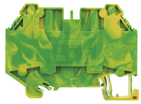 Listwa zaciskowa uziemienia Wieland poziomy: Pojedynczy 26 → 10AWGŚruba WT 4 D2/2 PE raster: 6mm 500 V