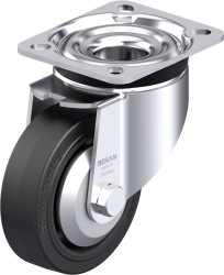 Blickle 850973 LK-POEV 100KAD-1-FA Rolka obrotowa z blachy stalowej Średnica koła: 100 mm Maksymalne obciążenie: 200 kg