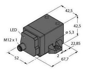 Turck Czujnik indukcyjny nie podtynkowy PNP, Przełącznik Ni50U-Q42FWD-VP6X-H1141