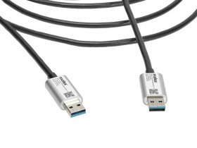 Kabel USB Złącze A USB A Złącze B USB A dł. 5m Przewód USB USB 3.1 kolor: Przezroczysty