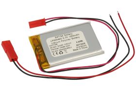 Akumulator; Li-Po; 603450; 3,7V; 1200mAh; 6x34x50mm; Zabezpieczenie PCM; konektor+ gniazdo 2,54*2piny; AKYGA; RoHS